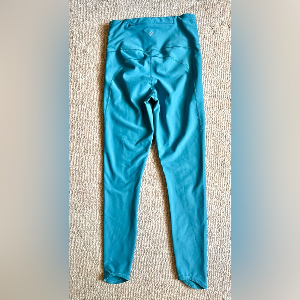 Athleta Turquoise Pacesetter 7/8 Leggings View 5